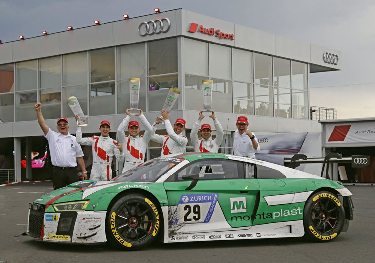 Vierter Sieg für Audi R8 LMS bei den 24 Stunden Nürburgring